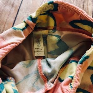 LuLaRoe Girls L/XL flower leggings